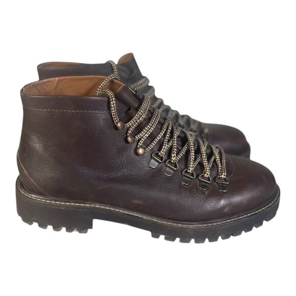 Walk London Men’s Brown Leather Lace Up Boots Size-7 - Picture 4 of 9